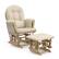 Front. Storkcraft - Hoop Glider and Ottoman - Natural/Beige.
