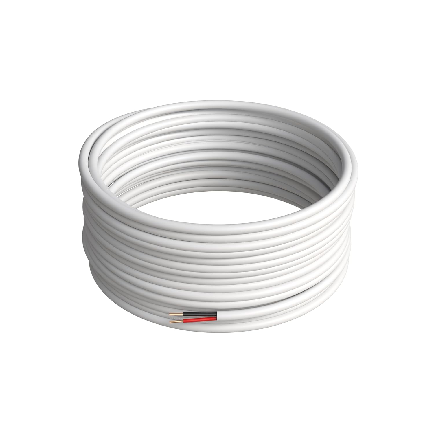 Left. Cables Direct Online - 500ft 22/2 Solid CCA Alarm Cable, 18AWG 2 Conductor Wire for Security, Fire, LED, Doorbell, Alarm Systems - White.