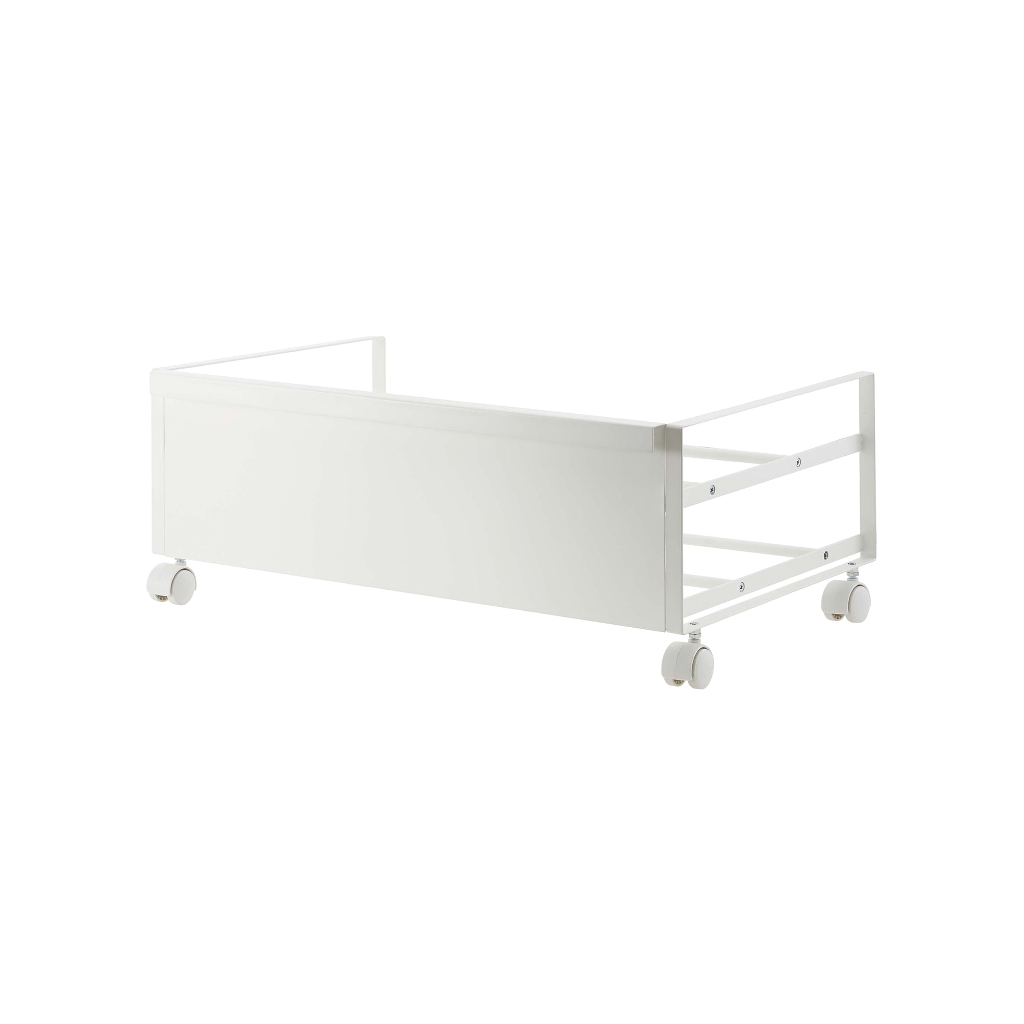Back. Yamazaki Home - Rolling Shoe Rack (9" H)  - Steel - Black.