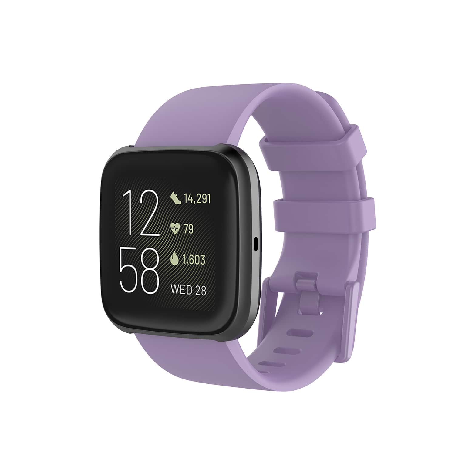StrapsCo - Classic Active Band Silicone Rubber Watch Strap For Fitbit Versa & Versa 2 (Short-Medium) - Purple price history on PriceWatchPro