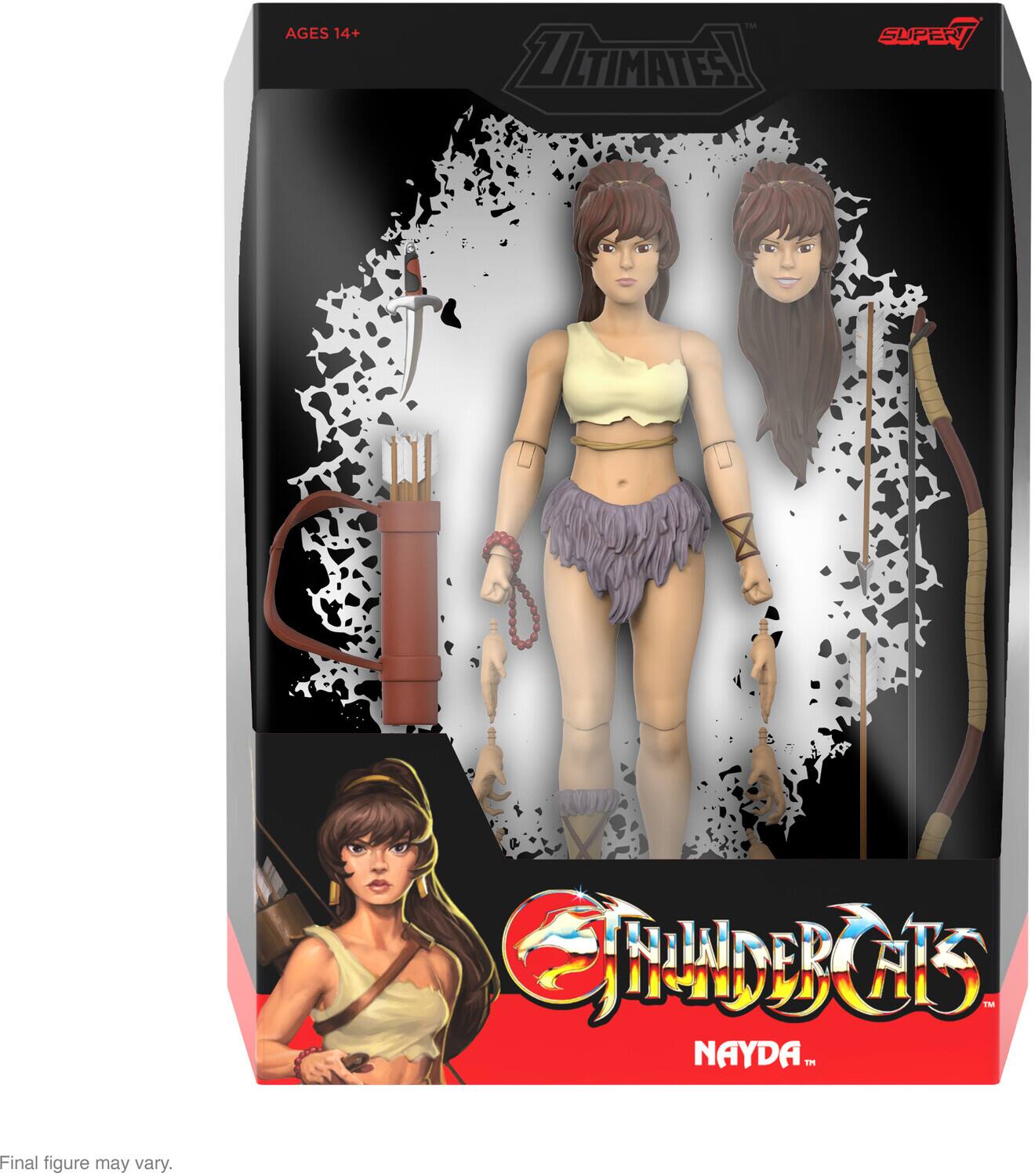 AGES 14+  
ULTIMATES!  
SUPER 7  
THUNDERCATS  
NAYDA™  
Final figure may vary.