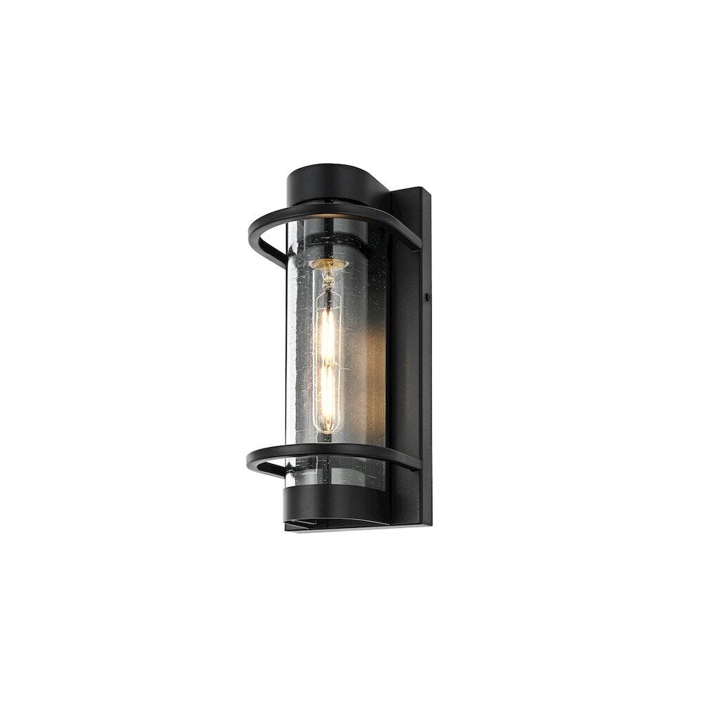 Back. Elegant Lighting - Parrish 7 inch Outdoor Pendant in Black - Black.