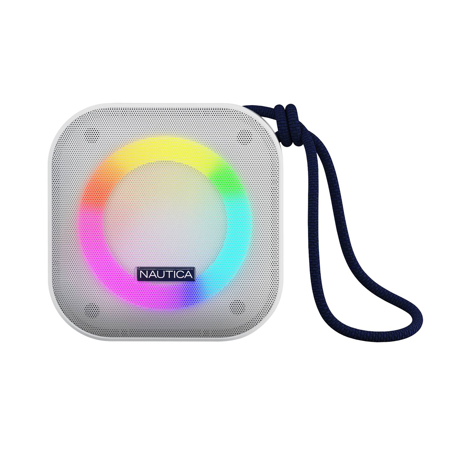 Left. Nautica - Nautica SP400 True Wireless Outdoor Speaker, IPX5 Waterproof Bluetooth Speaker with 2-Hour Quick Charge & 45-Day Standby - White.