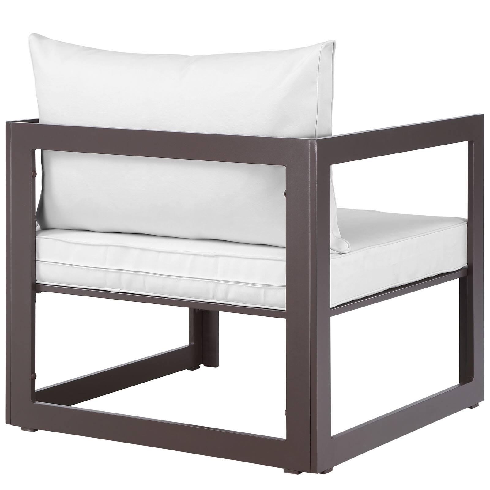 Left. Modway - Fortuna Outdoor Patio Armchair by Modway - Brown White.