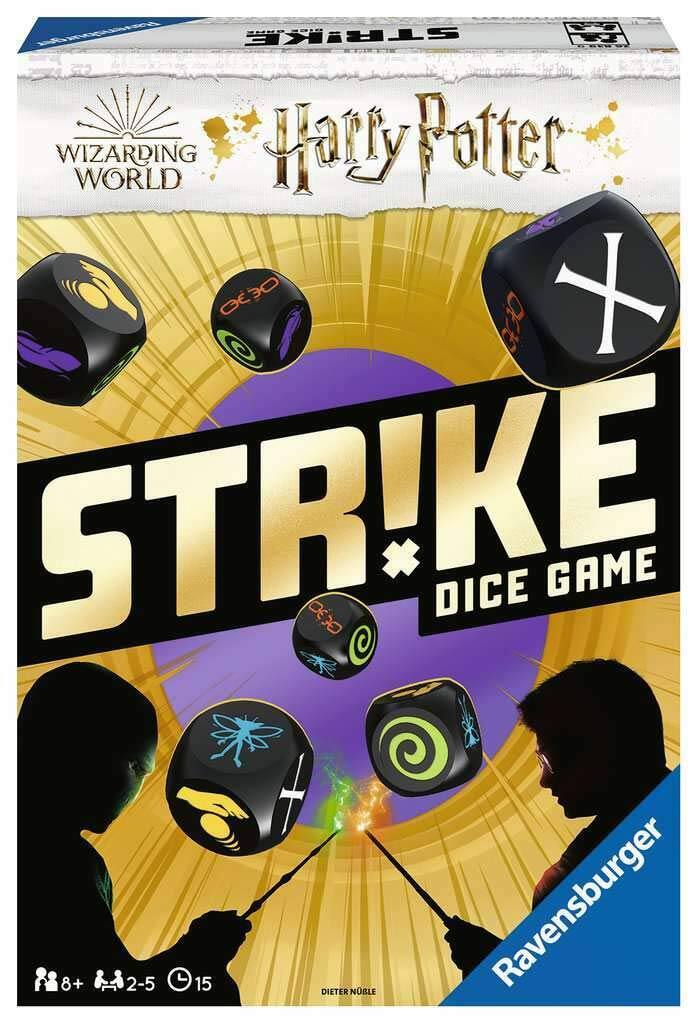 Harry Potter  
Wizarding World  
Strike  
Dice Game  

8+  
2-5  
15  

Dieter Noble  
Ravensburger