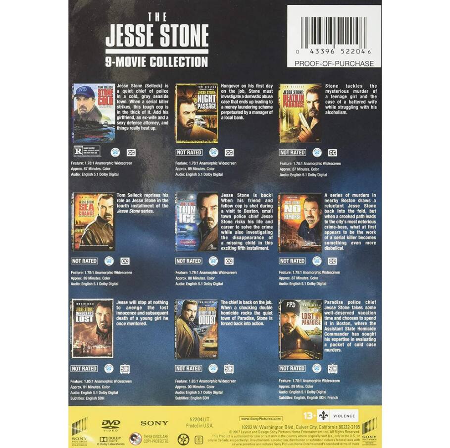 Angle. The Jesse Stone 9-Movie Collection (DVD),Television/Crime.