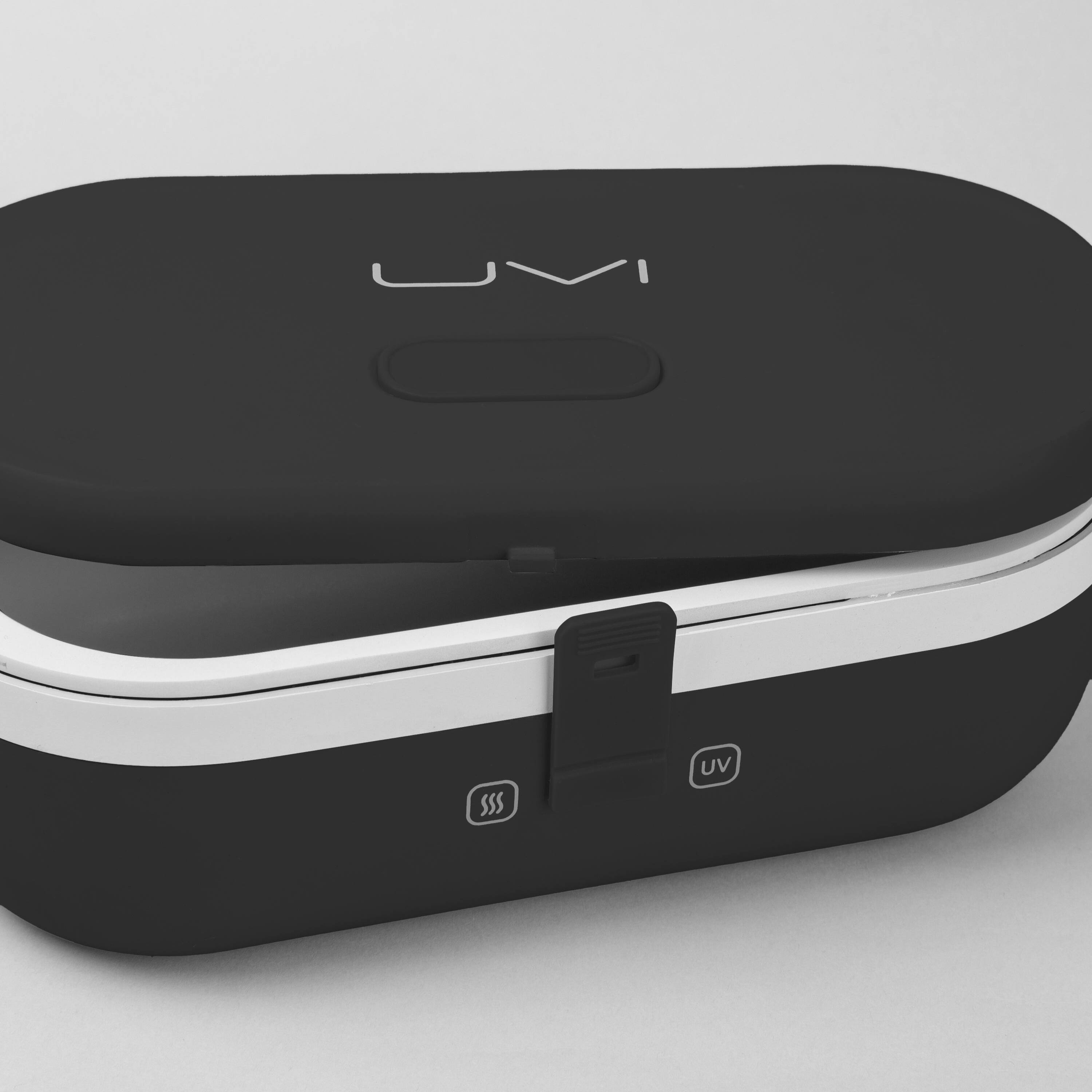 Alt View 4. UVI - UVI Plus Lunchbox – Portable Self-Heating Lunch Box with UV Sanitizer & USB-C Charging - Charcoal.