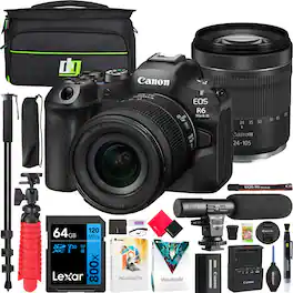 Canon - EOS R6 Mark III Mirrorless Camera with RF 24-105mm F4-7.1 IS STM Lens Kit Bundle