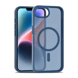 Dteck - Matte Case for iPhone 17e / iPhone 16e, Compatible with MagSafe, Slim Translucent Shockproof Phone Cover - Blue