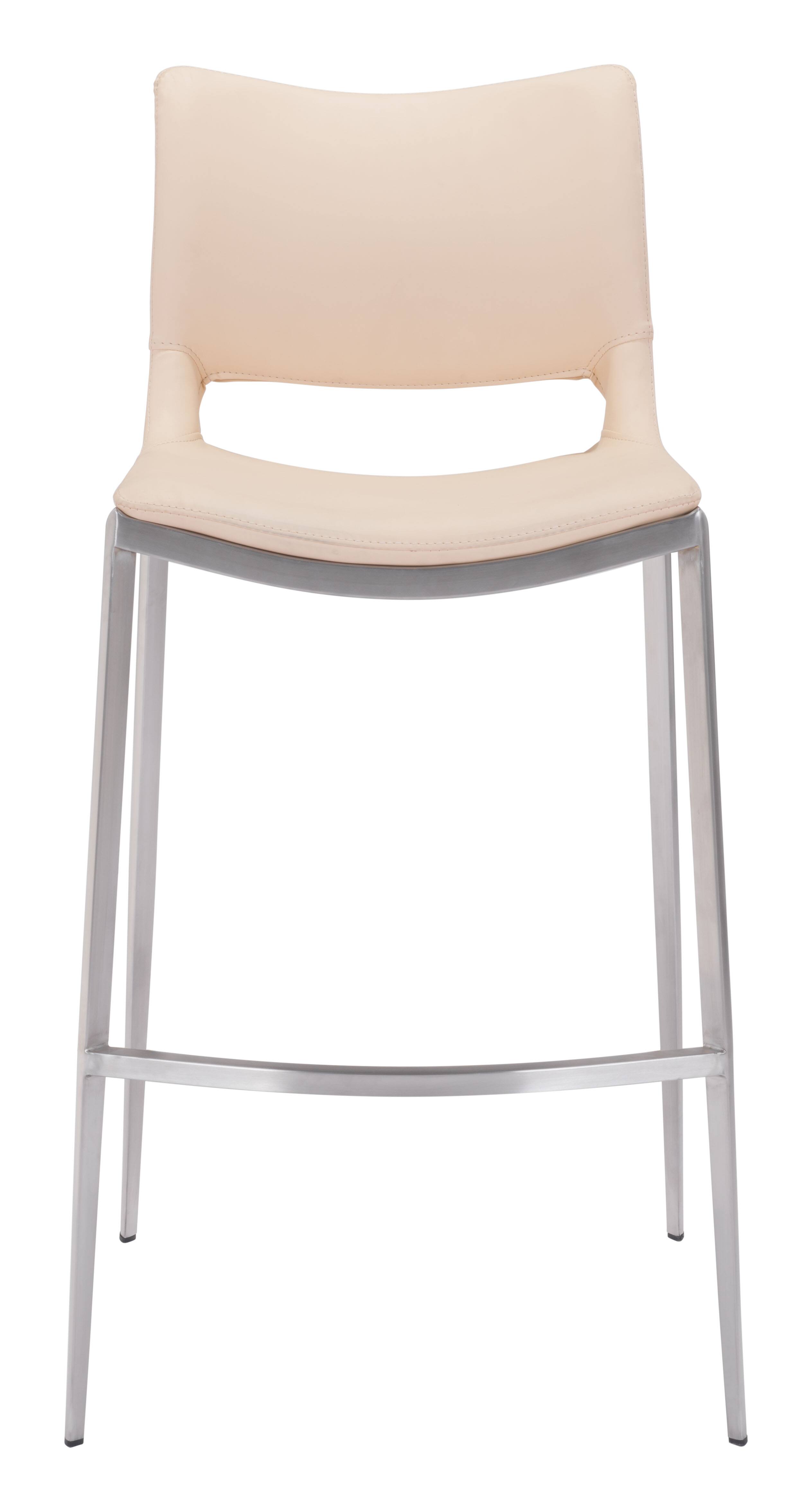Alt View 1. Hivvago - Ace Barstool (Set of 2) Light Pink & Silver - Light Pink & Silver.