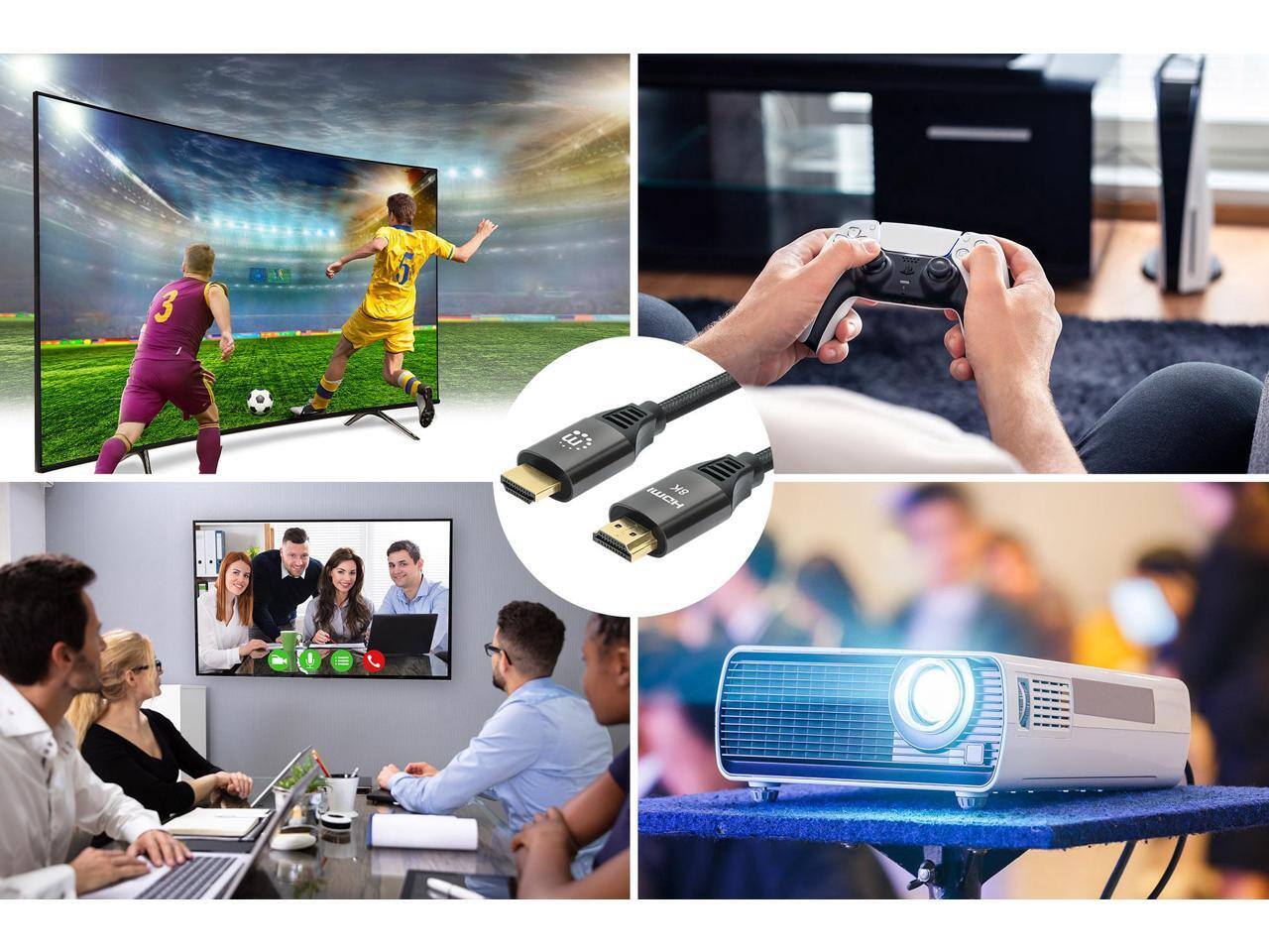 Alt View 7. Manhattan - HDMI CABLE ETHERNET 3M 8K/60HZ.