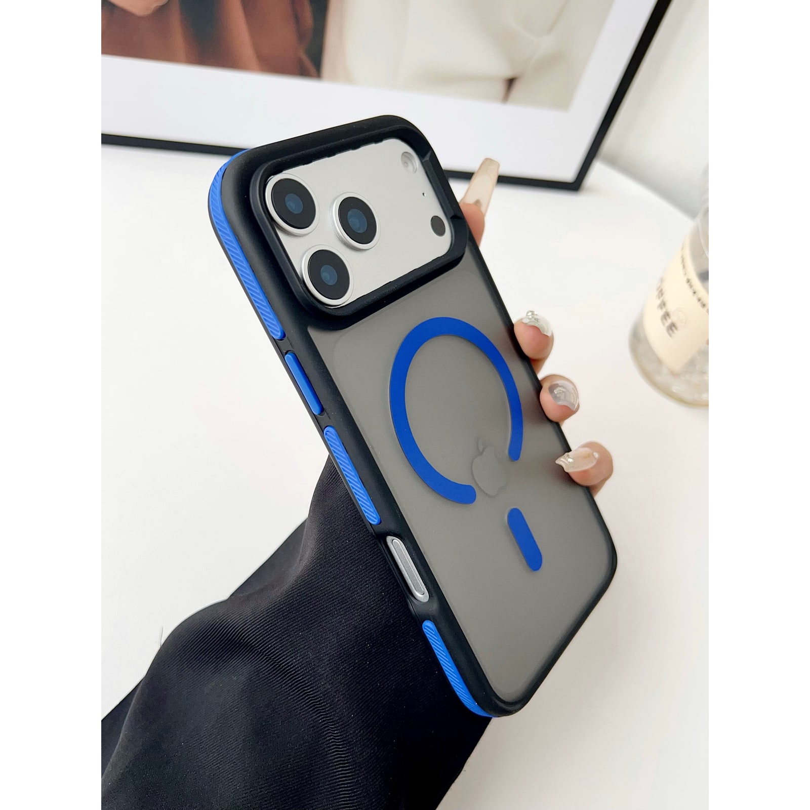 UUCOVER - Magnetic Phone Case For Apple iPhone 17 Pro Max, Shockproof MagSafe Compatible Slim Matte Frosted Translucent Hard Cover - Seablue price history on PriceWatchPro