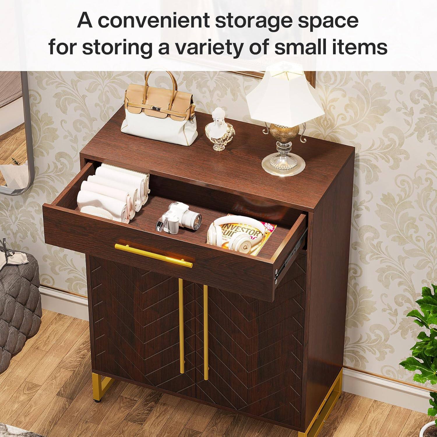 A convenient storage space for storing a variety of small items