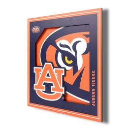 YouTheFan - Auburn Tigers 12'' x 12'' 3D Logo Wall Art - Multicolor