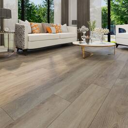 Dotfloor - Superoak Lite Laminate Flooring - 48"x7.7" Planks, 10 Planks/Box (25.6 sq ft/Box), 9.5mm Thick, AC4 Wear Rating - Grand Aleta
