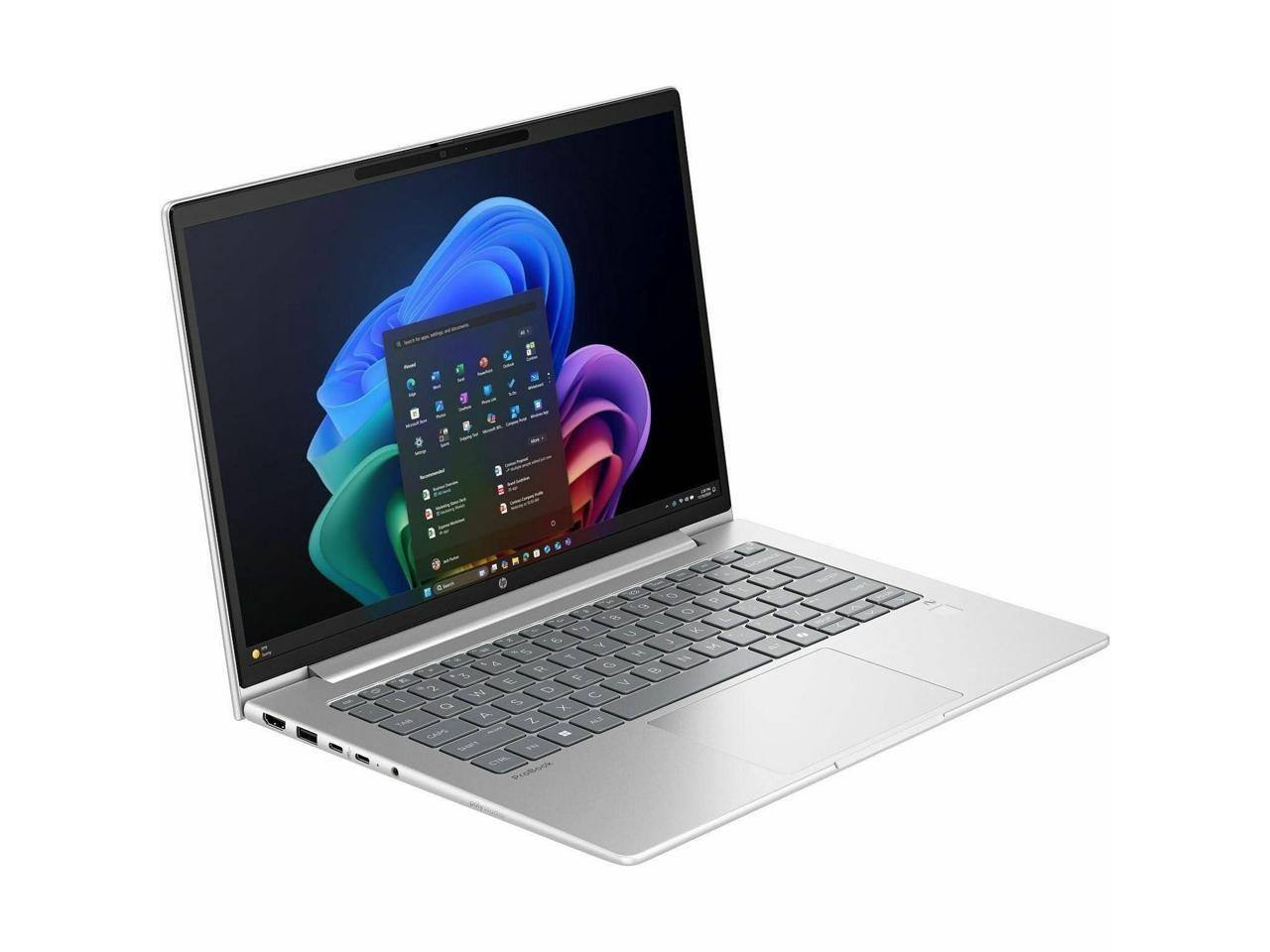 Alt View 9. HP - HP ProBook 4 G1q 14" Copilot+ PC Notebook - WUXGA - 60 Hz - Qualcomm Snapdragon X X1-26-100 - 32 GB - 1 TB SSD - English - Meteor Silver.