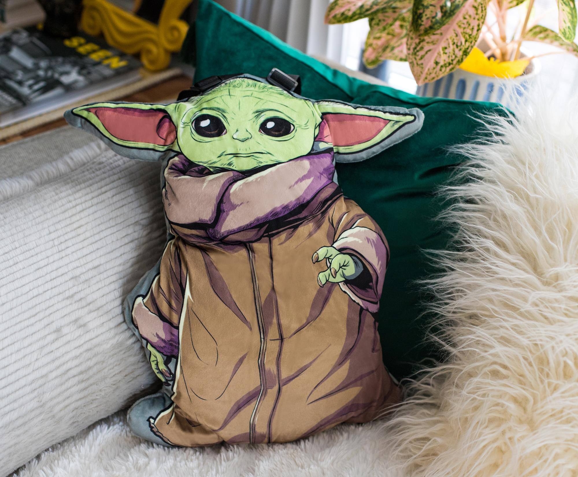 Alt View 4. Star Wars - Star Wars: The Mandalorian The Child Plush Backpack for Kids | 16 Inches - Green.