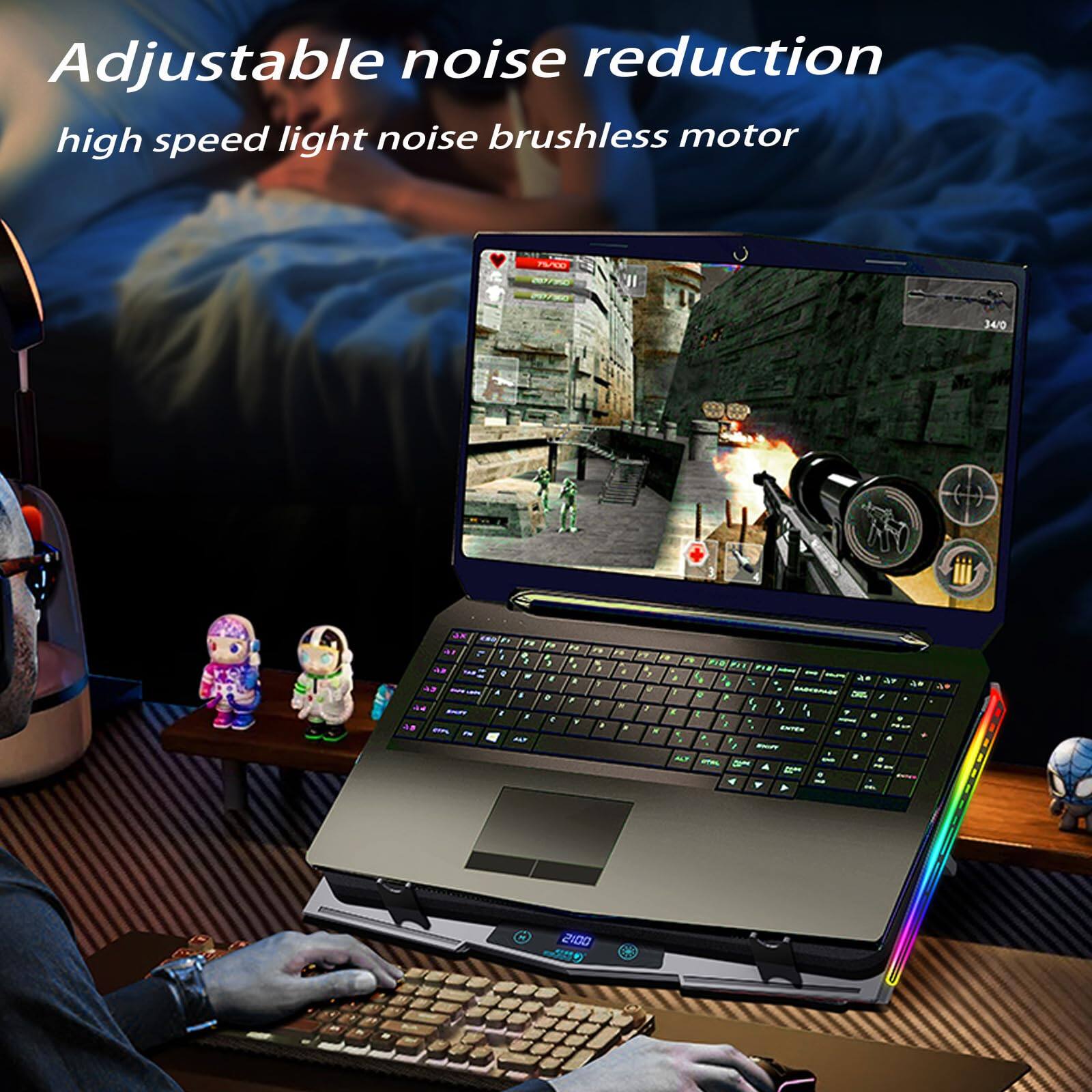 Adjustable noise reduction  
high speed light noise brushless motor