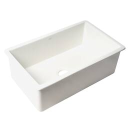 Alfi - brand 30 x 18 Fireclay Undermount / Drop In Kitchen Sink with Grid - White