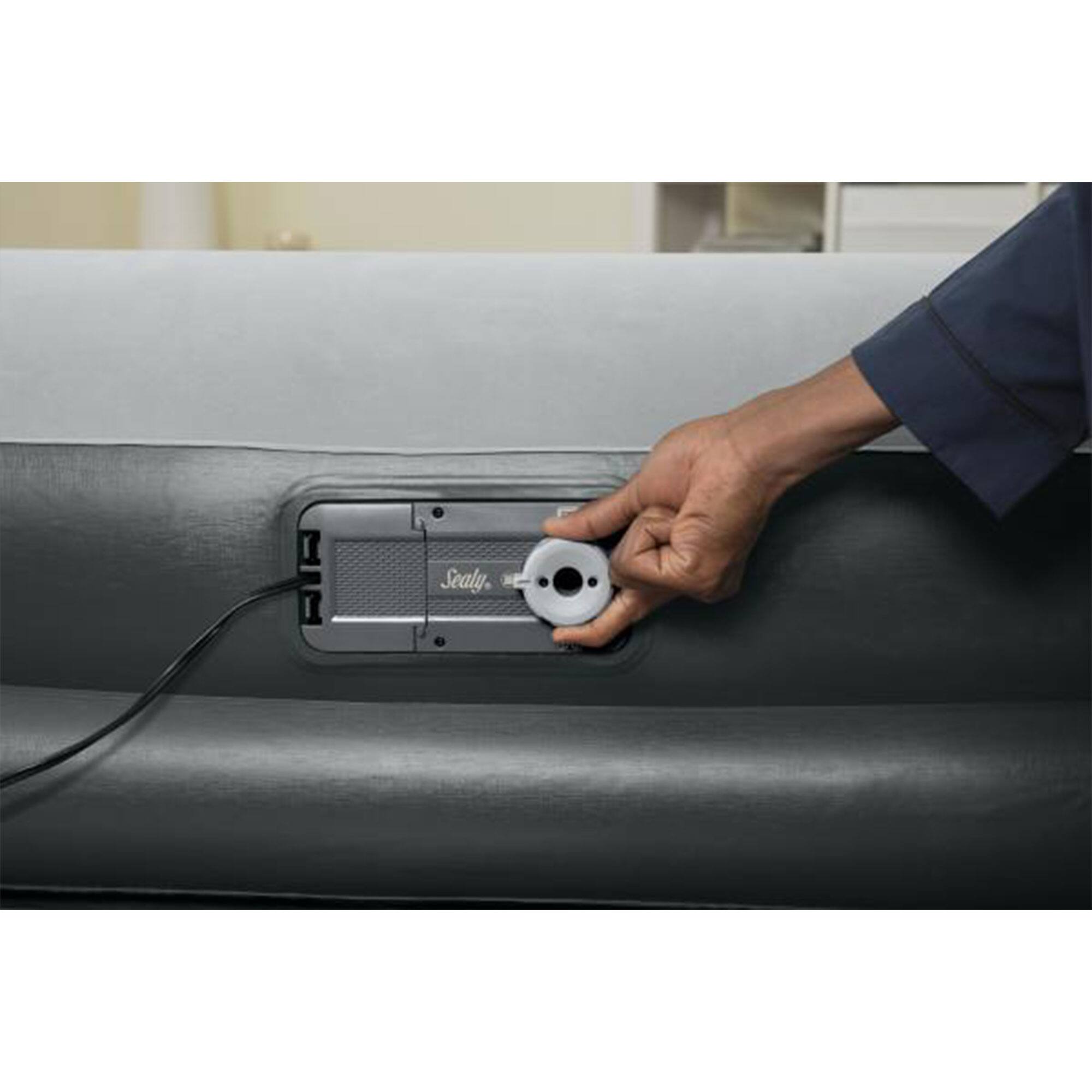 Alt View 10. Sealy - Sealy Tritech Queen Sized 16" Air Mattress Bed 2 Person w/Built-In AC Pump & Bag - Gray.