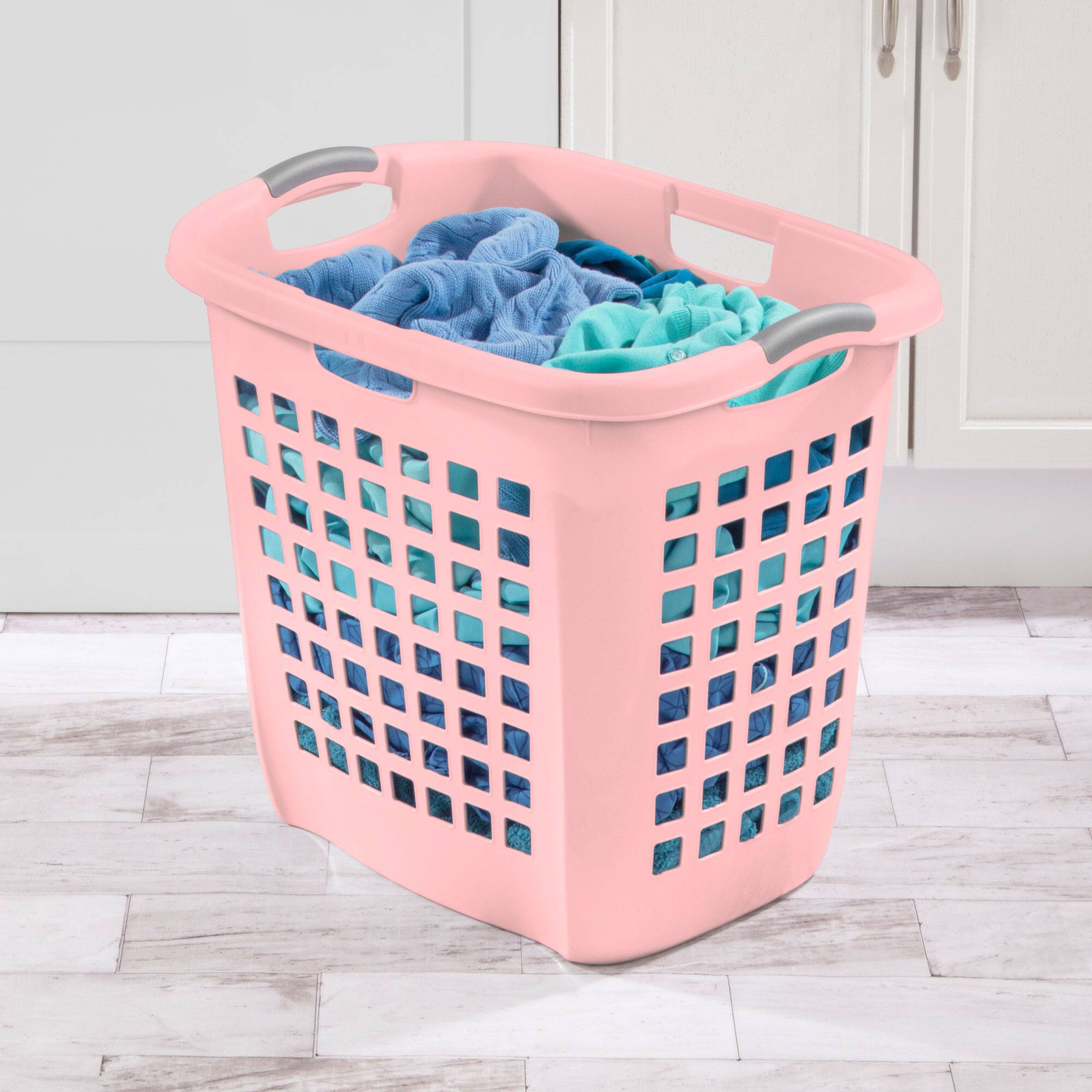 Alt View 2. Sterilite - Sterilite Ultra Easy Carry Laundry Basket, 2.1 Bushel, Plastic, Pink, 4 Pack - Pink.