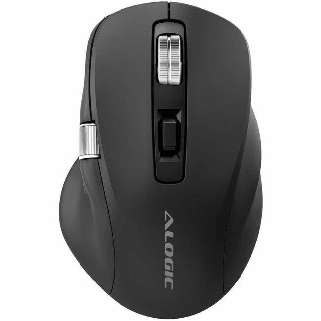 Front. Alogic - Alogic Bluetooth USB-C Rechargeable 7 Keys Programmable Mouse - Cable/Wireless - Bluetooth/Radio Frequency - 2.40 GHz - Black.