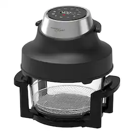 Magnavox - 8.2-Qt Portable Touchscreen Air Fryer with 2 Glass Bowls - Black