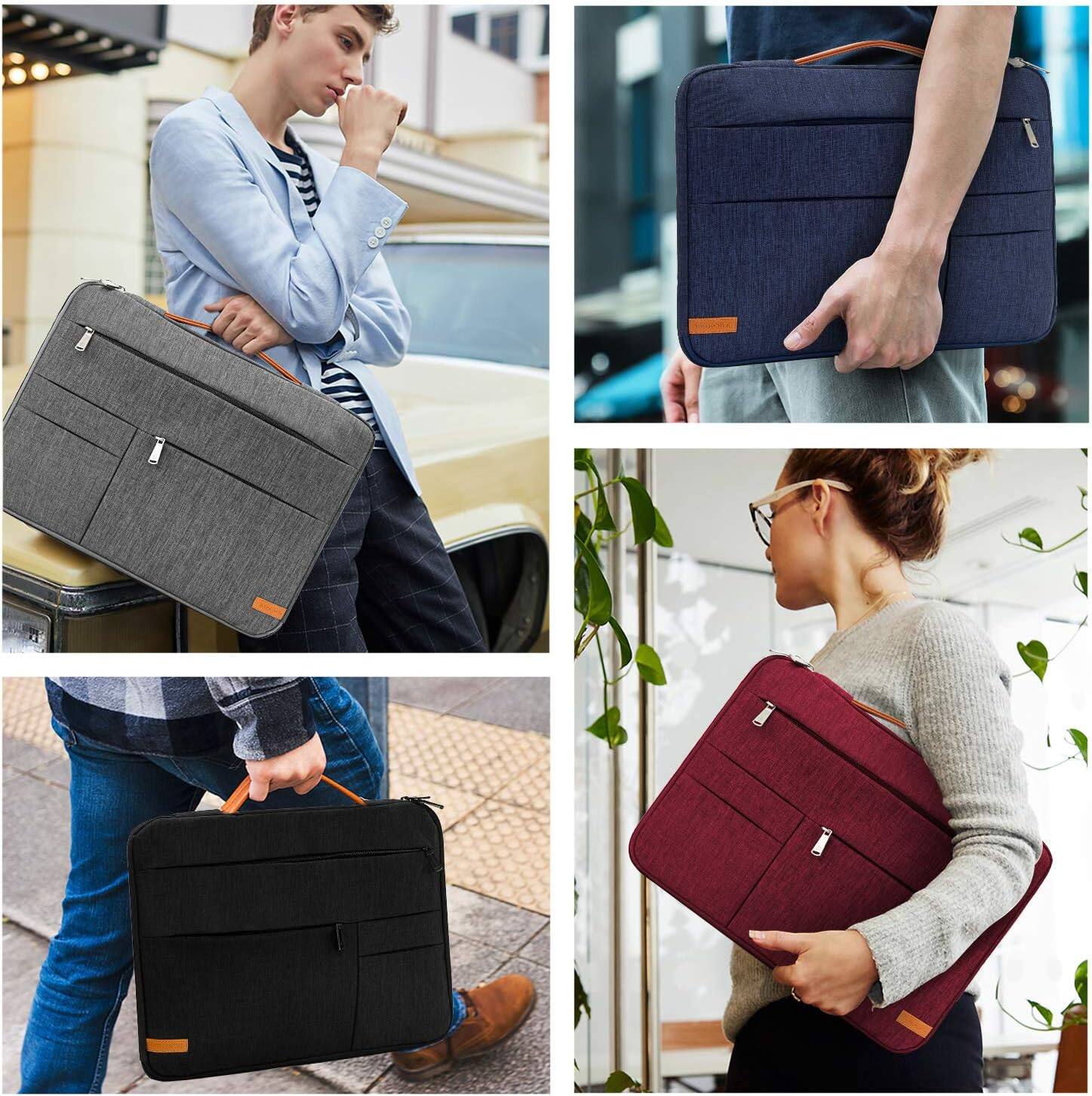 Alt View 4. Wikistore - WIKISTORE 17-17.3 inch Laptop Sleeve Bag Slim Shockproof Case for Acer Asus Dell HP Blue - Blue.