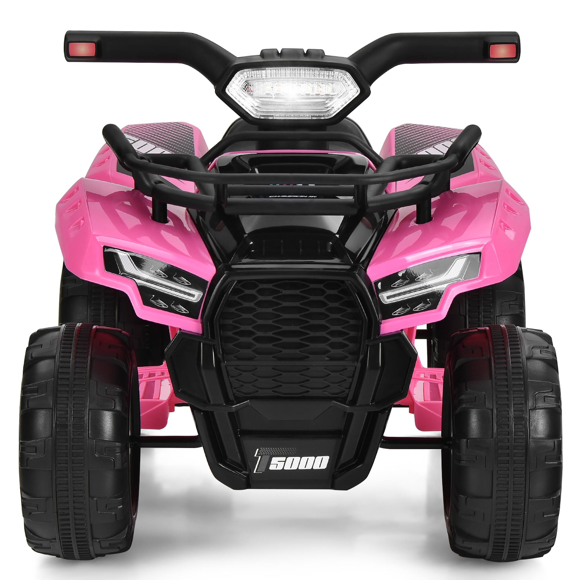 Alt View 9. Costway - Costway 6V Kids ATV Quad Electric Ride On Car Toy Toddler with LED Light MP3 - Pink.