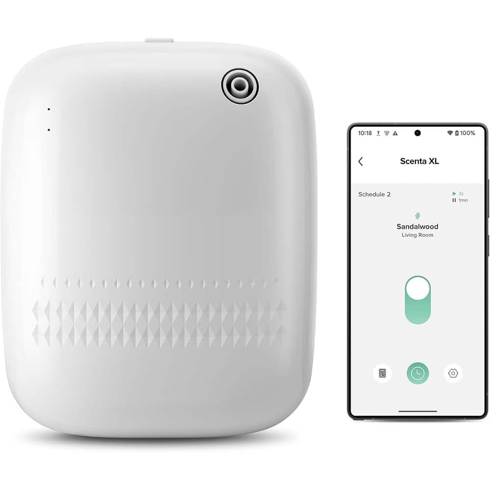 RTMB - Waterless Essential Oil Diffuser, 400mL, Smart Scent Air Machine, White