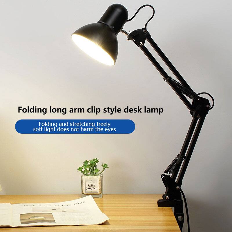 Folding long arm clip style desk lamp  
Folding and stretching freely  
Soft light does not harm the eyes  
Hello summer  
T.E.I.E TIME