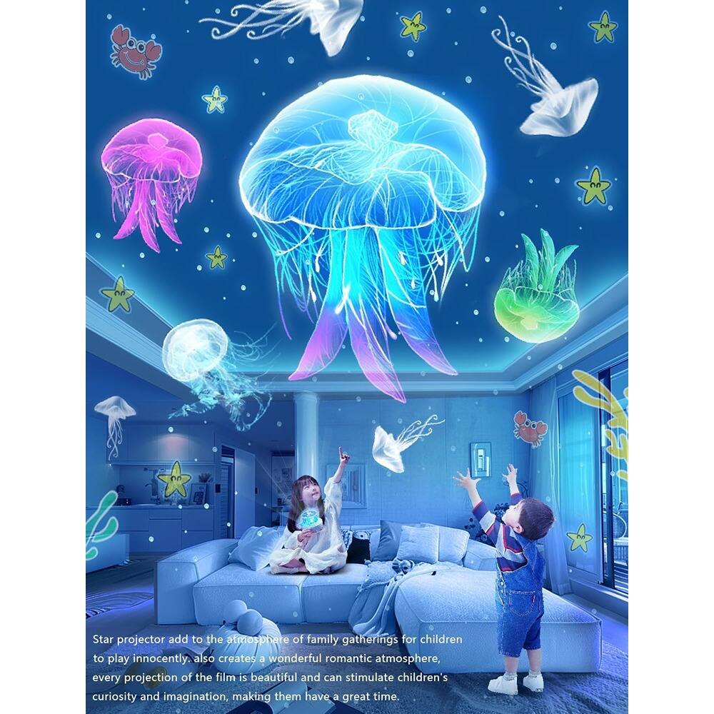 Star projector adds to the atmosphere of family gatherings for children to play innocently. It also creates a wonderful romantic atmosphere, every projection of the film is beautiful and can stimulate children's curiosity and imagination, making them have a great time.
