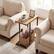 Alt View 3. Gymax - Gymax C-shaped End Table w/Adjustable Foot Pads Small Snack Table for Living Room Gray Oak - Grey.