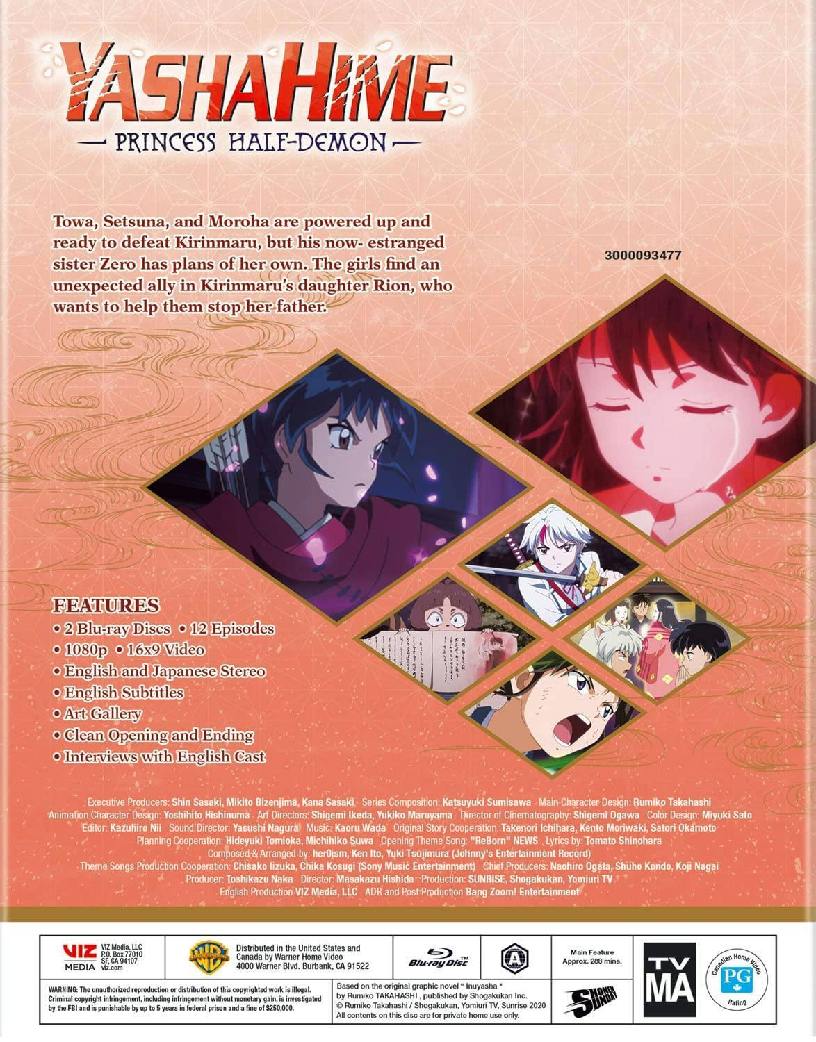 Back. Yashahime: Princess Half-demon - Season 2, Part 1 [Blu-ray].