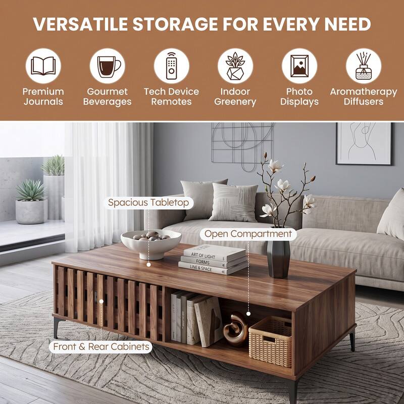 VERSATILE STORAGE FOR EVERY NEED

Premium Gourmet Tech Device Indoor Photo Aromatherapy Journals Beverages Remotes Greenery Displays Diffusers

Spacious Tabletop

Open Compartment

ART OF LIGHT FORMS LINE& SPACE

Front & Rear Cabinets