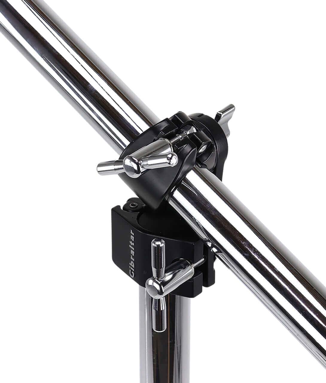 Alt View 1. Gibraltar Hardware - 1.5" Adjustable Drum Rack T Clamp, Versatile Extension Connector with Up to 180° Tilt for Custom Rack Builds.