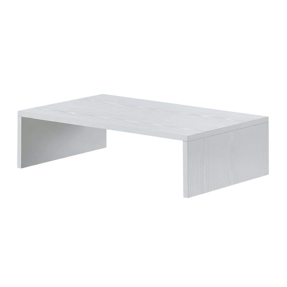 FurniFact - TV/Monitor Riser for TVs up to 25 Inches with Melamine Veneer - White