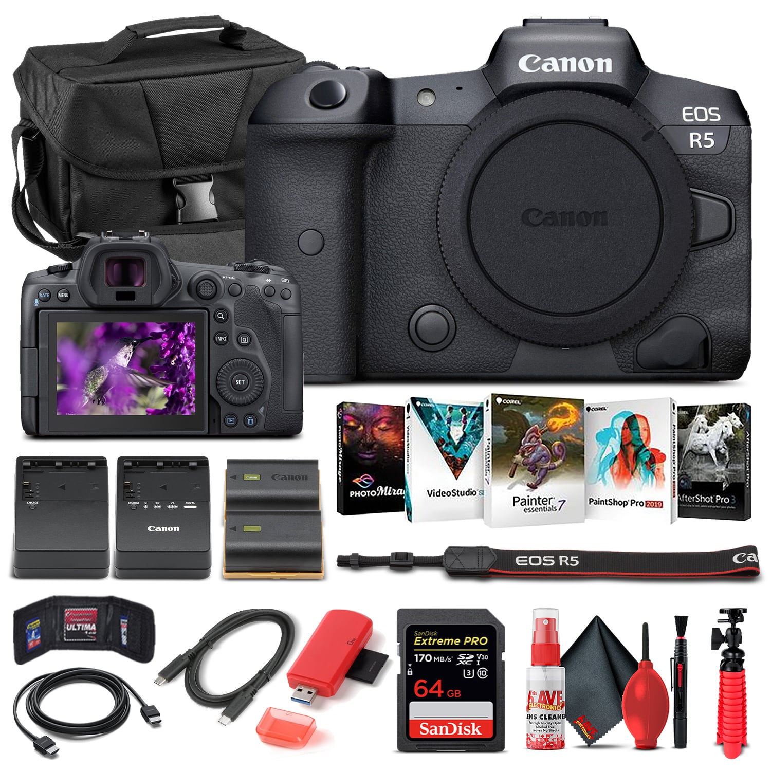 Canon - EOS R5 Mirrorless Camera Bundle (International Version) - Black
