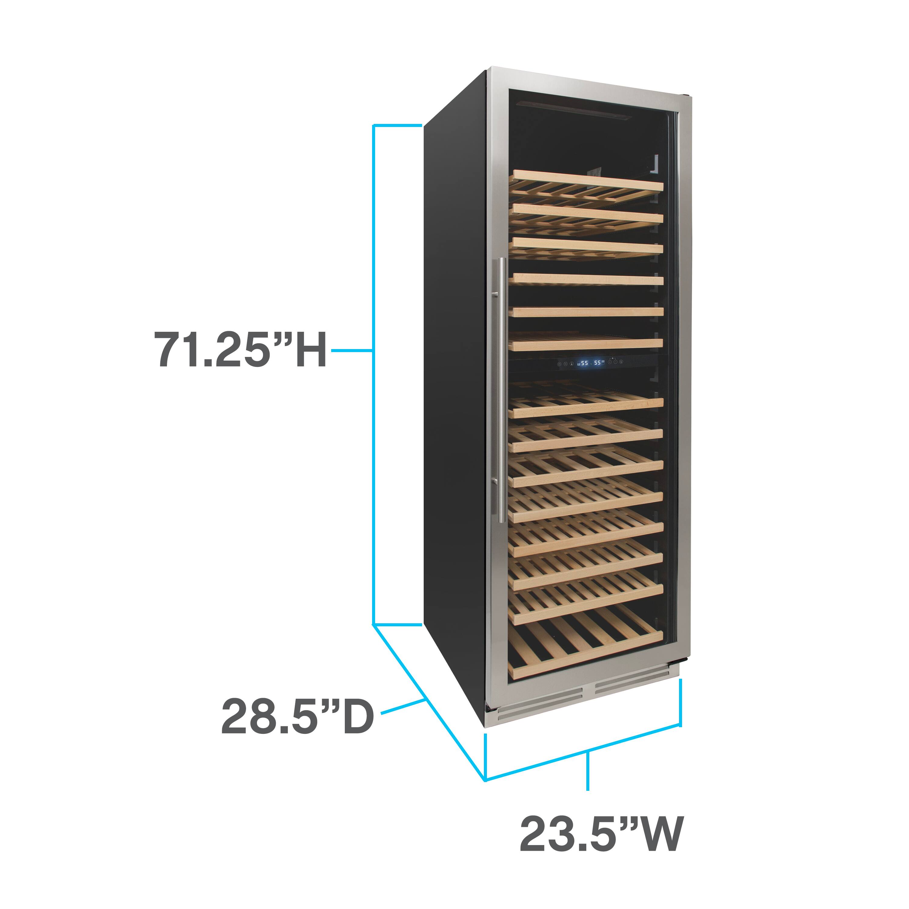 Alt View 12. Avanti - Avanti Designer Series 163 Bottle Dual-Zone Wine Cooler​ - Steel/Black.