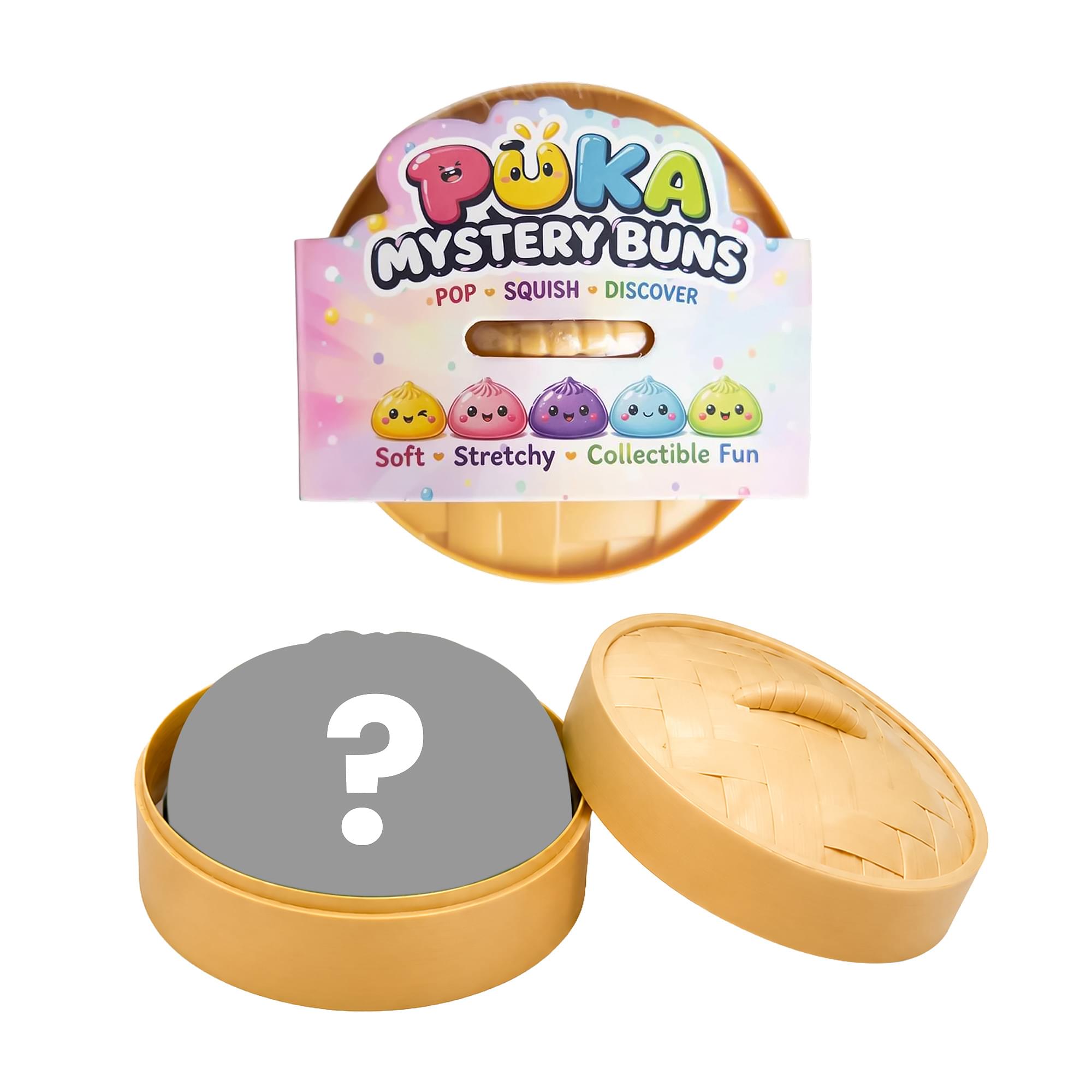 Puka Creations - Rainbow Puka Buns 3.5-Inch Mystery Pack Squishy | 1 Random - Multi-Colored