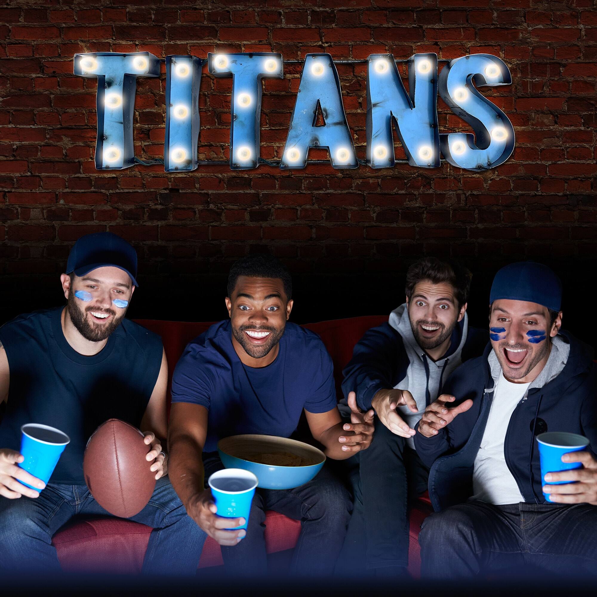 Alt View 3. Imperial - Tennessee Titans 8.25" x 31.75" Lighted Recycled Metal Sign - Multicolor.