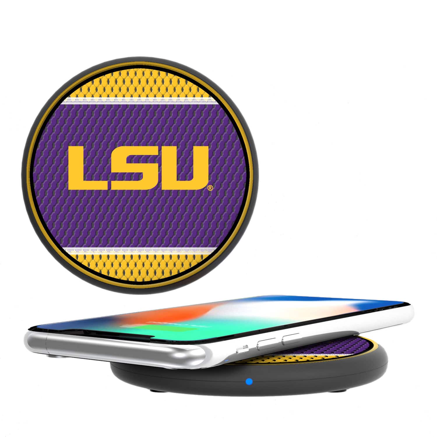 Keyscaper - LSU Tigers Wireless Charging Pad - Multicolor
