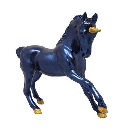 Front. Breyer - Breyer Unicorn Treasures 1:32 Scale Model Horse | Topaz - Yellow.