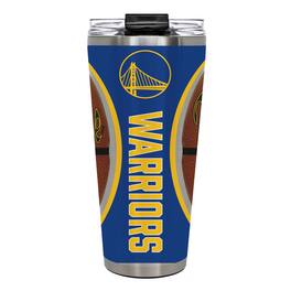 Great American Products - Golden State Warriors 32oz. Big Slim Game Ball Travel Tumbler - Brown