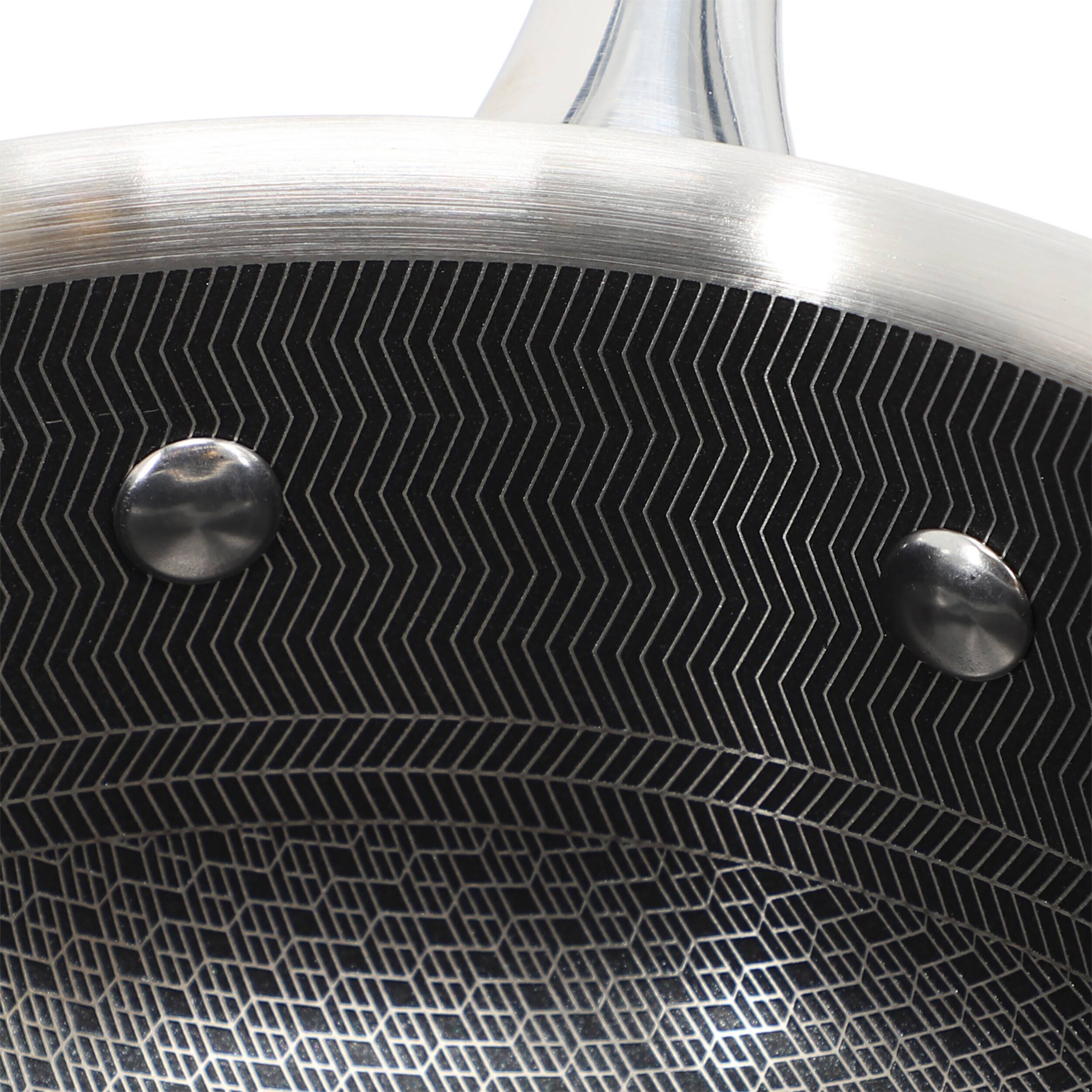 Alt View 3. Oster - Oster Modessa 2.5 Quart Nonstick Triply Stainless Steel Saucepan and Lid with Honeycomb Design in Silver - Silver.