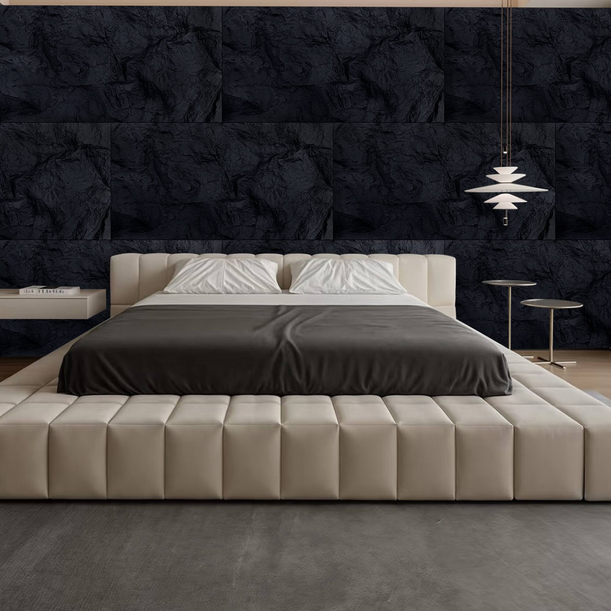Alt View 3. Boyel Living - 6-Pack 23.62-in x 47.24-in Natural 3D Faux Stone Polyurethane Wall Panel - Natural.
