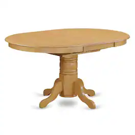 FurniFact - Elegant Oval Dining Table – Extendable Solid Wood Round Kitchen Table - Oak
