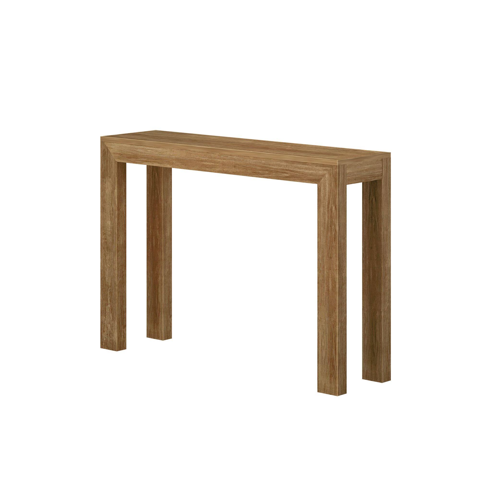 Alt View 2. Plank+Beam - Modern Console Table - 46 inches, Pecan - Pecan.