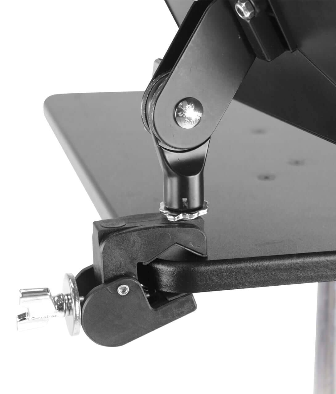 Alt View 2. Gibraltar Hardware - G Mini Desk with Dual Adjust Angle Mount and Heavy-Duty C Clamp, Table or Stand Mountable w/ 1" Lip for Secure Placement.