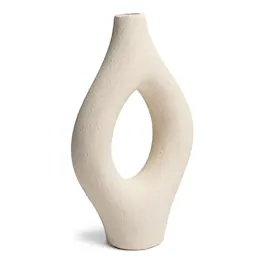 Maven Lane - Villa Moda Emile Abstract Organic Decorative Modern Vase, Large, White